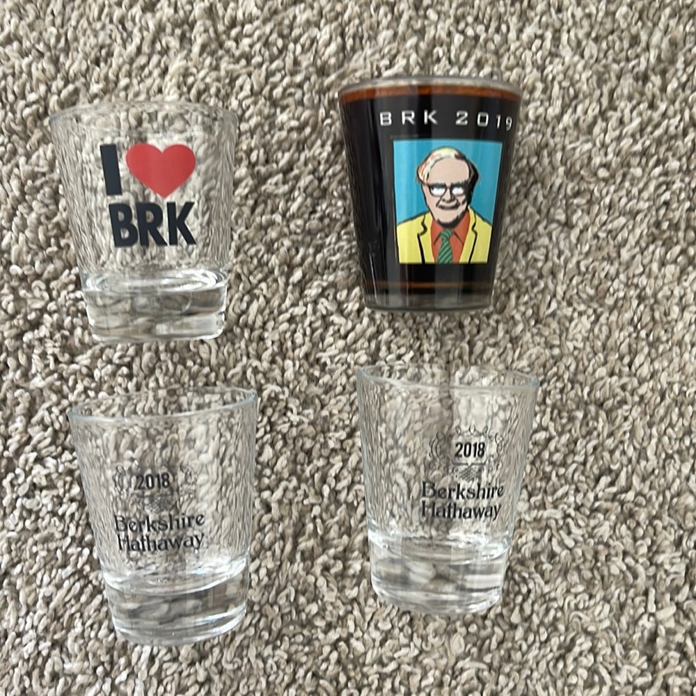 Berkshire Hathaway Warren buffet shot glasses